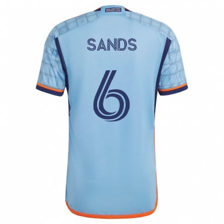 Kandiny Kinder James Sands #6 Blau Heimtrikot Trikot 2023/24 T-Shirt