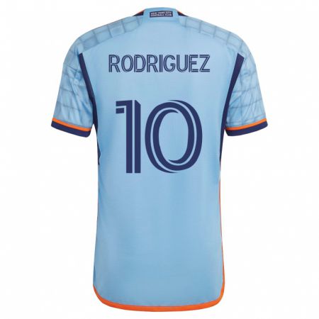Kandiny Kinder Santiago Rodríguez #10 Blau Heimtrikot Trikot 2023/24 T-Shirt