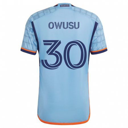 Kandiny Kinder Samuel Owusu #30 Blau Heimtrikot Trikot 2023/24 T-Shirt