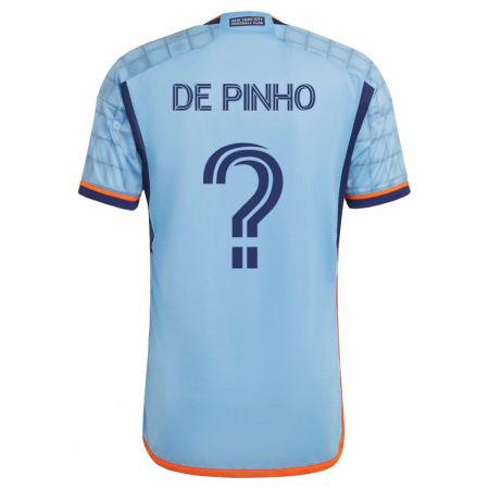 Kandiny Kinder Lucas De Pinho #0 Blau Heimtrikot Trikot 2023/24 T-Shirt