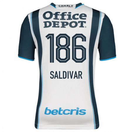 Kandiny Kinder José Saldívar #186 Marine Heimtrikot Trikot 2023/24 T-Shirt