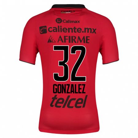 Kandiny Kinder Carlos González #32 Rot Heimtrikot Trikot 2023/24 T-Shirt
