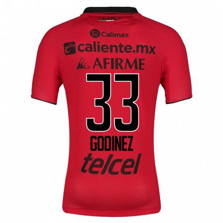 Kandiny Kinder Rodrigo Godínez #33 Rot Heimtrikot Trikot 2023/24 T-Shirt