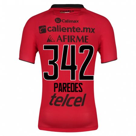 Kandiny Kinder Santiago Paredes #342 Rot Heimtrikot Trikot 2023/24 T-Shirt