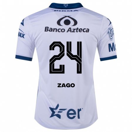 Kandiny Kinder Diego Zago #24 Weiß Heimtrikot Trikot 2023/24 T-Shirt