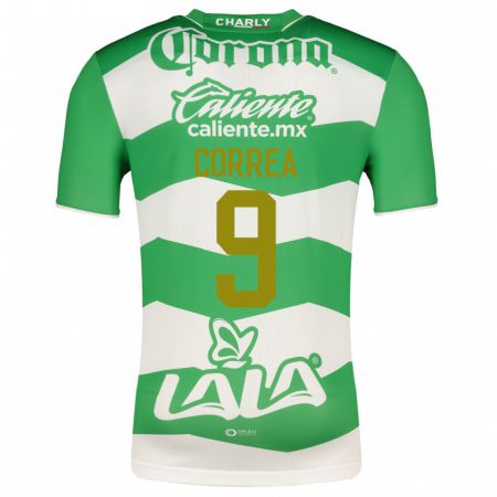 Kandiny Kinder Javier Correa #9 Grün Heimtrikot Trikot 2023/24 T-Shirt