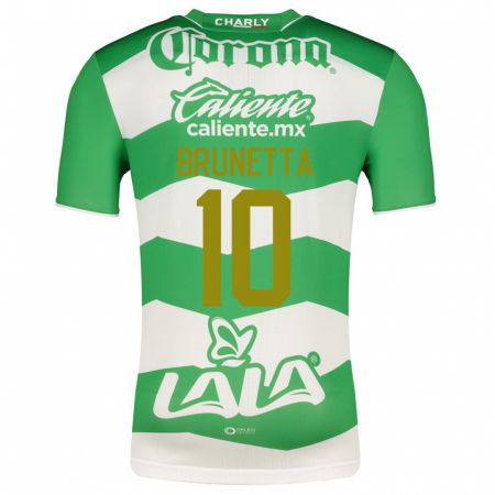 Kandiny Kinder Juan Brunetta #10 Grün Heimtrikot Trikot 2023/24 T-Shirt
