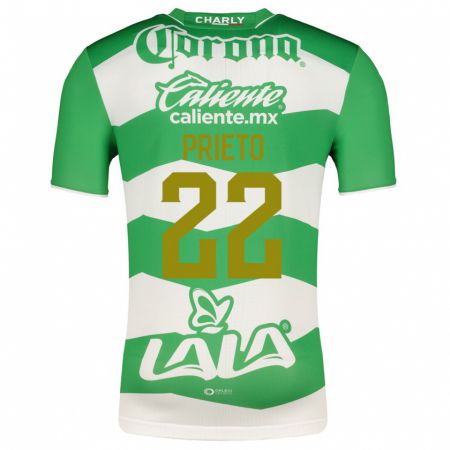 Kandiny Kinder Ronaldo Prieto #22 Grün Heimtrikot Trikot 2023/24 T-Shirt