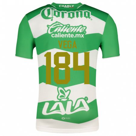 Kandiny Kinder Luis Vega #184 Grün Heimtrikot Trikot 2023/24 T-Shirt