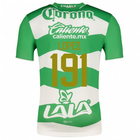 Kandiny Kinder Carlos López #191 Grün Heimtrikot Trikot 2023/24 T-Shirt