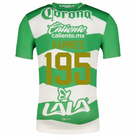 Kandiny Kinder Jesús Ramírez #195 Grün Heimtrikot Trikot 2023/24 T-Shirt