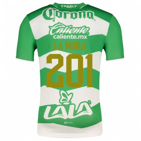 Kandiny Kinder Luis De La Mora #201 Grün Heimtrikot Trikot 2023/24 T-Shirt