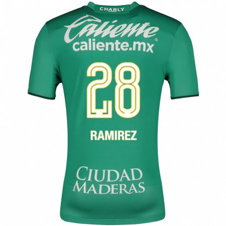 Kandiny Kinder David Ramírez #28 Grün Heimtrikot Trikot 2023/24 T-Shirt