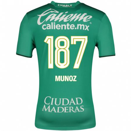 Kandiny Kinder Diego Muñoz #187 Grün Heimtrikot Trikot 2023/24 T-Shirt