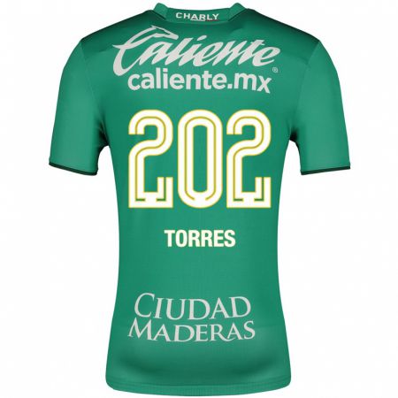 Kandiny Kinder Erick Torres #202 Grün Heimtrikot Trikot 2023/24 T-Shirt