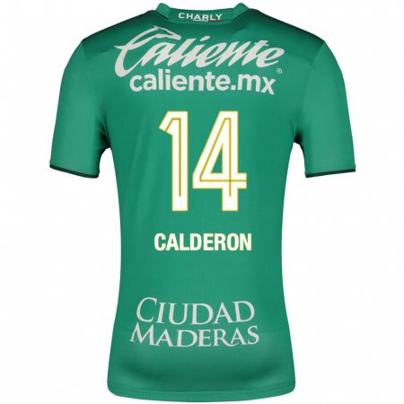 Kandiny Kinder Daniela Calderón #14 Grün Heimtrikot Trikot 2023/24 T-Shirt