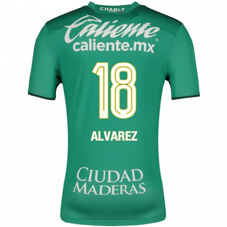 Kandiny Kinder Yazmin Álvarez #18 Grün Heimtrikot Trikot 2023/24 T-Shirt