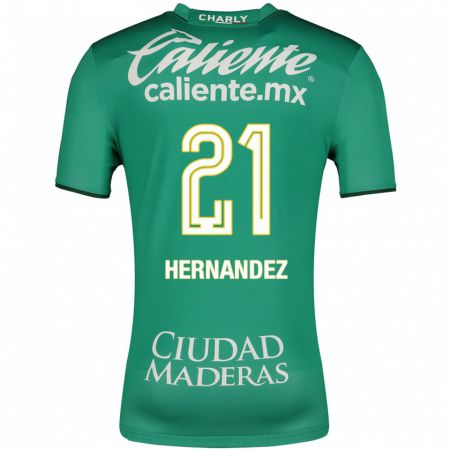 Kandiny Kinder Alexa Hernández #21 Grün Heimtrikot Trikot 2023/24 T-Shirt
