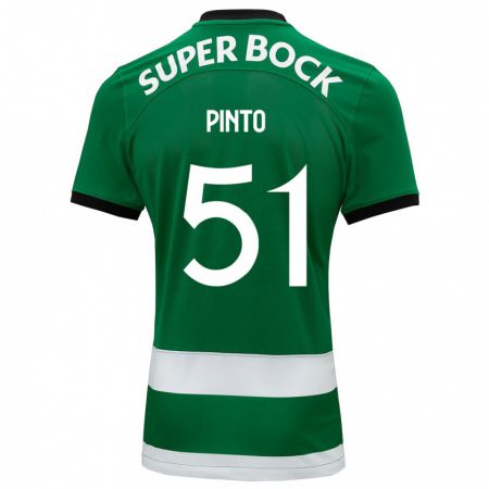 Kandiny Kinder Diogo Pinto #51 Grün Heimtrikot Trikot 2023/24 T-Shirt