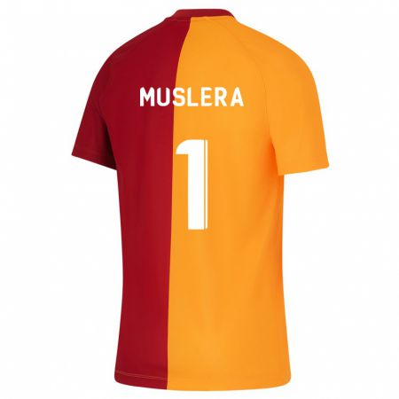 Kandiny Kinder Fernando Muslera #1 Orangefarben Heimtrikot Trikot 2023/24 T-Shirt