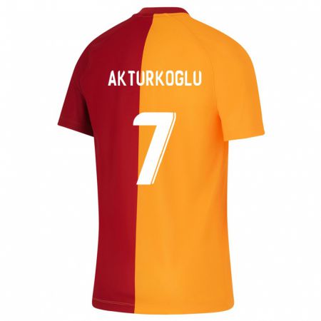 Kandiny Kinder Kerem Aktürkoğlu #7 Orangefarben Heimtrikot Trikot 2023/24 T-Shirt