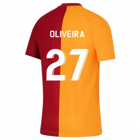 Kandiny Kinder Sérgio Oliveira #27 Orangefarben Heimtrikot Trikot 2023/24 T-Shirt
