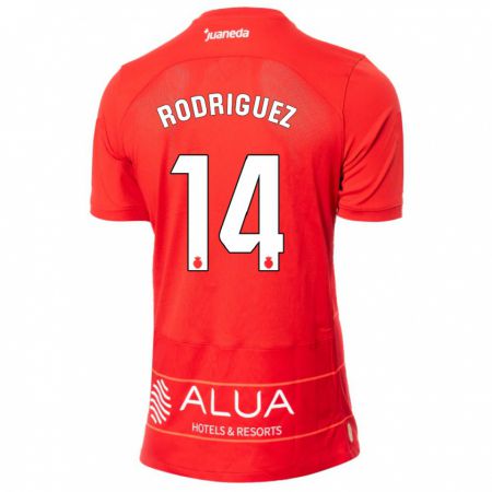 Kandiny Kinder Diego Rodríguez #14 Rot Heimtrikot Trikot 2023/24 T-Shirt