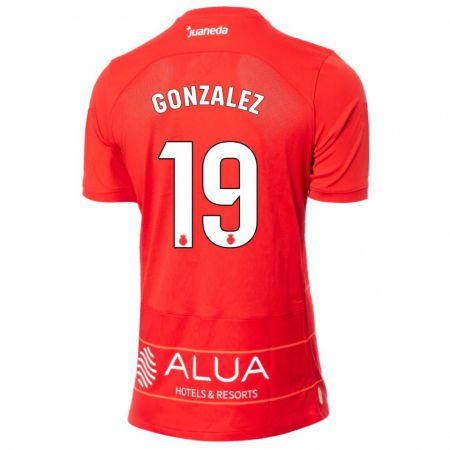 Kandiny Kinder Adrià González #19 Rot Heimtrikot Trikot 2023/24 T-Shirt