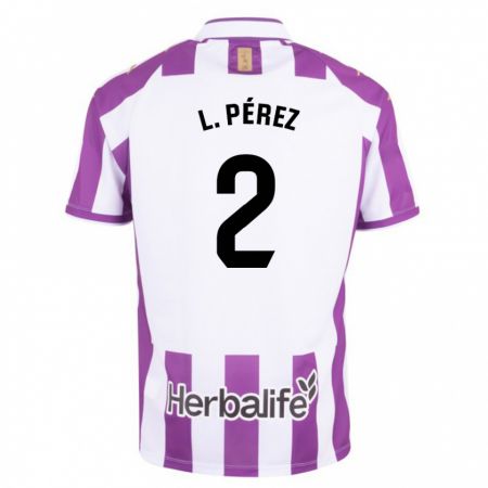 Kandiny Kinder Luis Pérez #2 Lila Heimtrikot Trikot 2023/24 T-Shirt