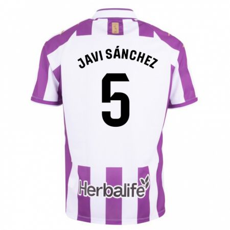 Kandiny Kinder Javi Sánchez #5 Lila Heimtrikot Trikot 2023/24 T-Shirt