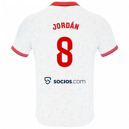 Kandiny Kinder Joan Jordán #8 Weiß Heimtrikot Trikot 2023/24 T-Shirt