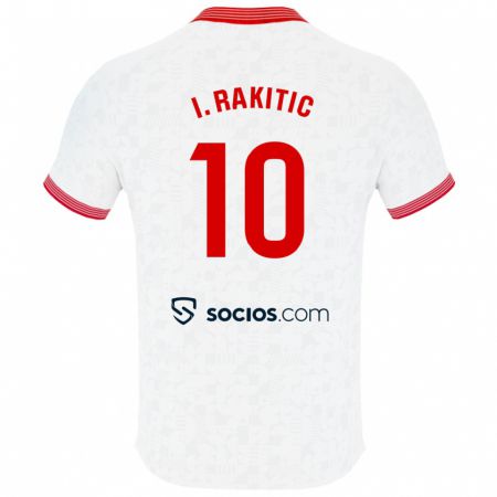 Kandiny Kinder Ivan Rakitic #10 Weiß Heimtrikot Trikot 2023/24 T-Shirt