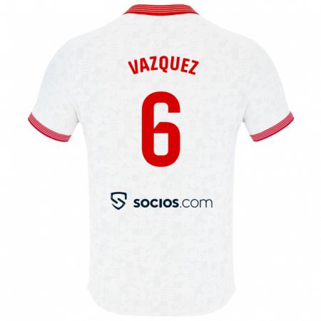 Kandiny Kinder Manolo Vázquez #6 Weiß Heimtrikot Trikot 2023/24 T-Shirt