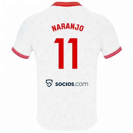 Kandiny Kinder Mario Naranjo #11 Weiß Heimtrikot Trikot 2023/24 T-Shirt