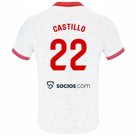 Kandiny Kinder José Castillo #22 Weiß Heimtrikot Trikot 2023/24 T-Shirt