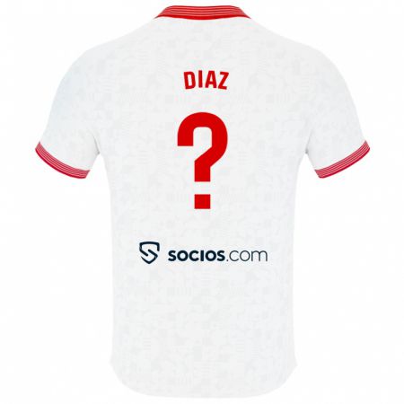 Kandiny Kinder Álvaro Díaz #0 Weiß Heimtrikot Trikot 2023/24 T-Shirt