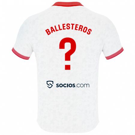 Kandiny Kinder Gonzalo Ballesteros #0 Weiß Heimtrikot Trikot 2023/24 T-Shirt