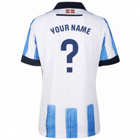 Kandiny Kinder Ihren Namen #0 Blau Weiss Heimtrikot Trikot 2023/24 T-Shirt