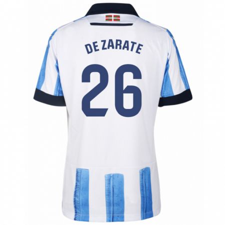 Kandiny Kinder Urko González De Zarate #26 Blau Weiss Heimtrikot Trikot 2023/24 T-Shirt