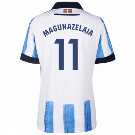Kandiny Kinder Jon Magunazelaia #11 Blau Weiss Heimtrikot Trikot 2023/24 T-Shirt