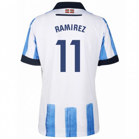 Kandiny Kinder Darío Ramirez #11 Blau Weiss Heimtrikot Trikot 2023/24 T-Shirt
