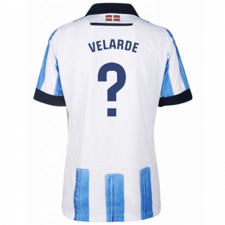 Kandiny Kinder Alain Velarde #0 Blau Weiss Heimtrikot Trikot 2023/24 T-Shirt