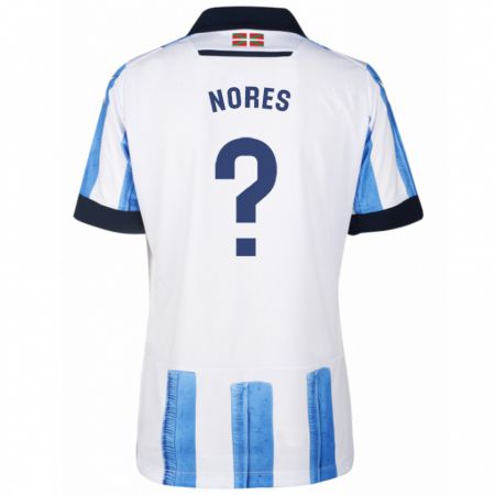 Kandiny Kinder Alejandro Nores #0 Blau Weiss Heimtrikot Trikot 2023/24 T-Shirt