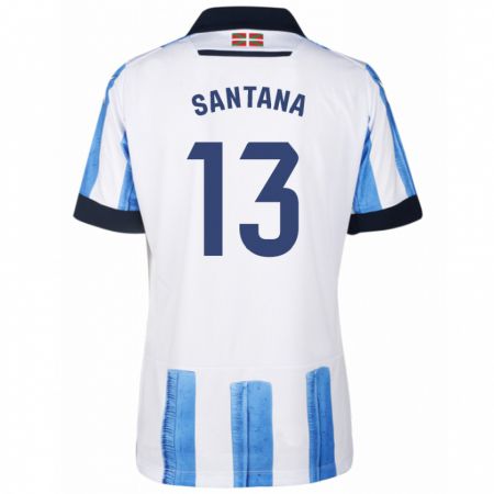 Kandiny Kinder Olatz Santana #13 Blau Weiss Heimtrikot Trikot 2023/24 T-Shirt