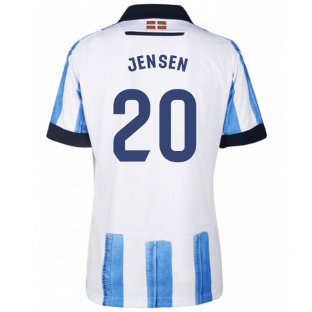 Kandiny Kinder Synne Jensen #20 Blau Weiss Heimtrikot Trikot 2023/24 T-Shirt