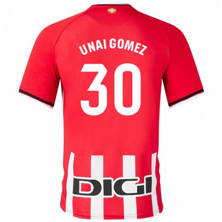 Kandiny Kinder Unai Gómez #30 Rot Heimtrikot Trikot 2023/24 T-Shirt