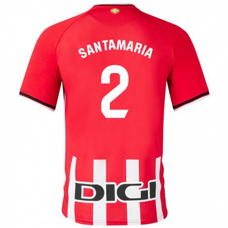 Kandiny Kinder Unai Santamaría #2 Rot Heimtrikot Trikot 2023/24 T-Shirt