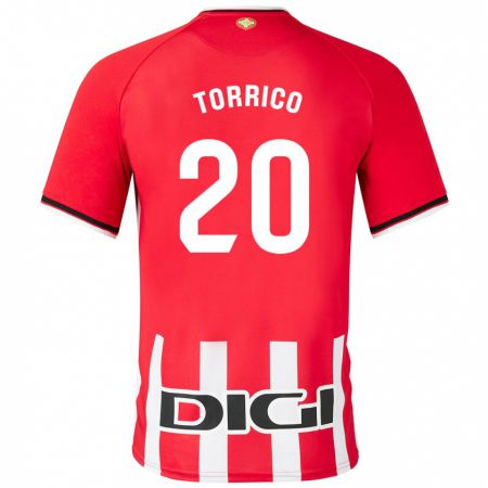 Kandiny Kinder Aitor Torrico #20 Rot Heimtrikot Trikot 2023/24 T-Shirt