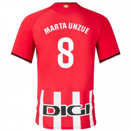 Kandiny Kinder Marta Unzué Urdániz #8 Rot Heimtrikot Trikot 2023/24 T-Shirt