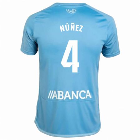 Kandiny Kinder Unai Núñez #4 Blau Heimtrikot Trikot 2023/24 T-Shirt